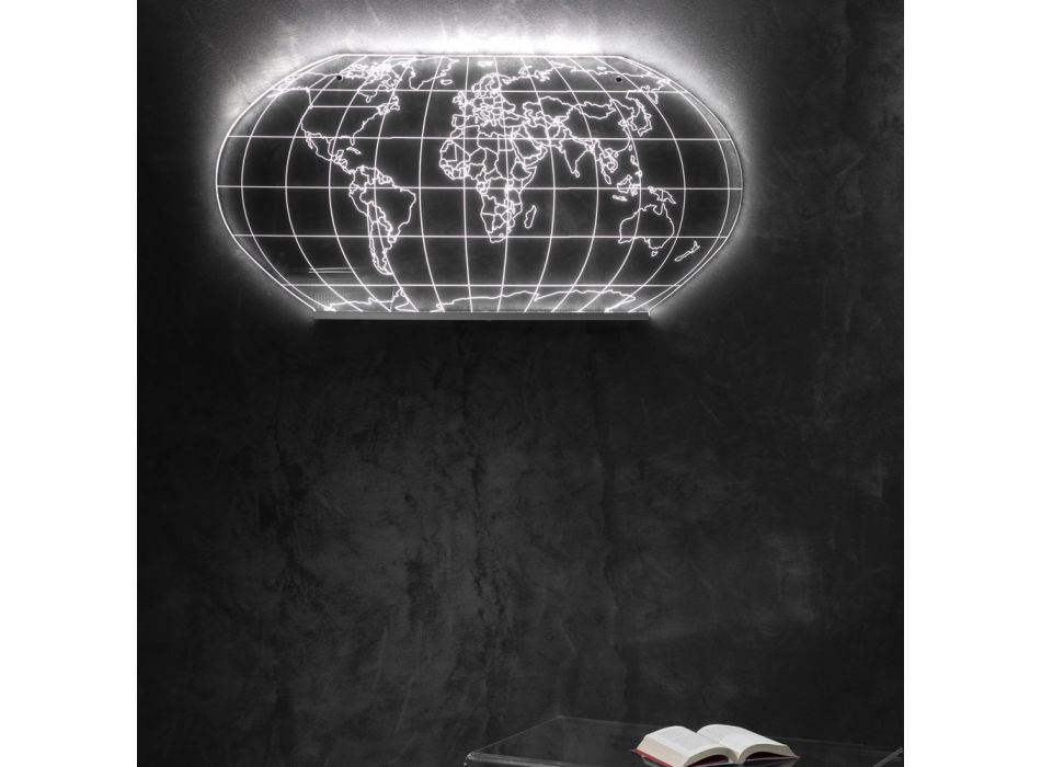 Nástěnná lampa Planisphere z laserem rytého akrylového krystalu - Rihanna Viadurini