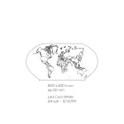 Nástěnná lampa Planisphere z laserem rytého akrylového krystalu - Rihanna Viadurini