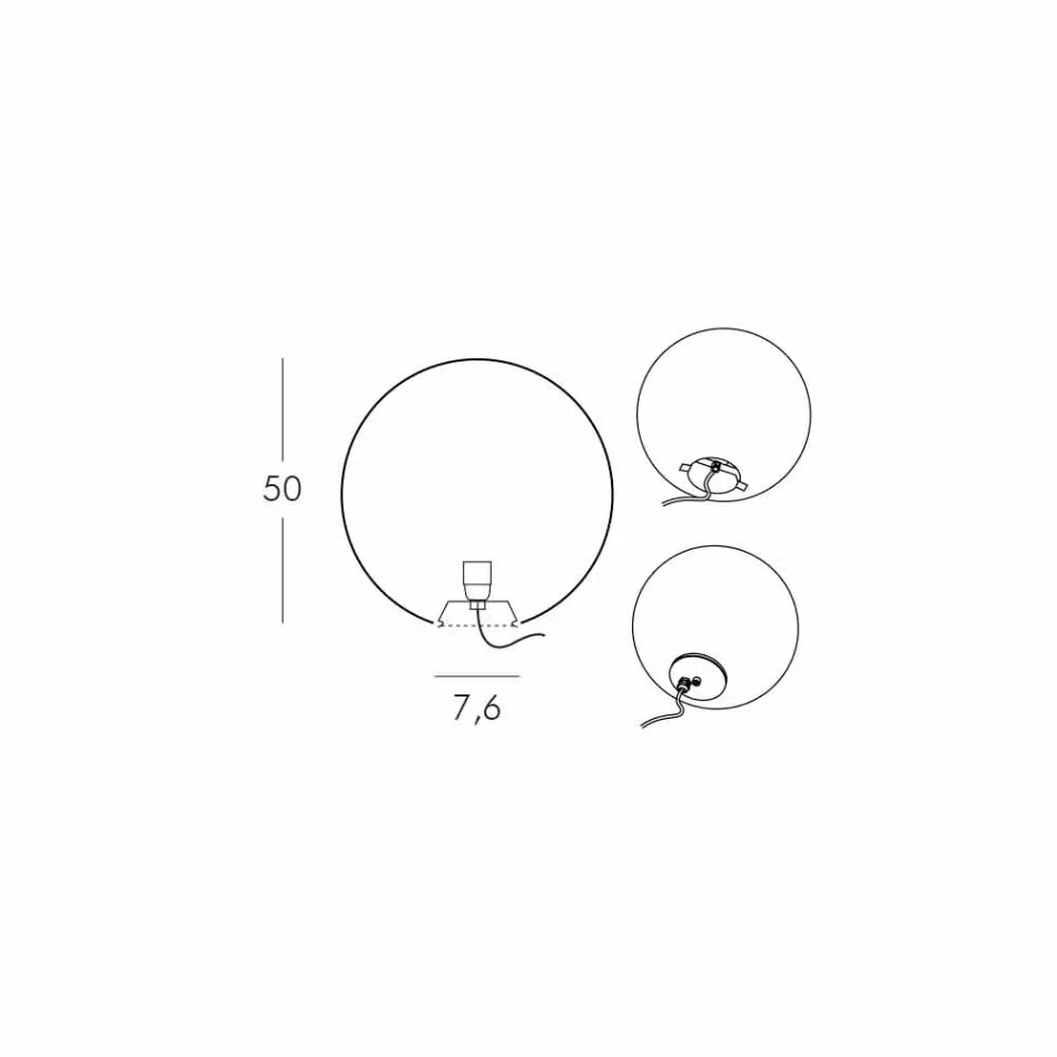 Globe koule / stolní lampa Slide Globo white bright vyrobené v Itálii Viadurini