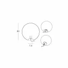 Globe koule / stolní lampa Slide Globo white bright vyrobené v Itálii Viadurini