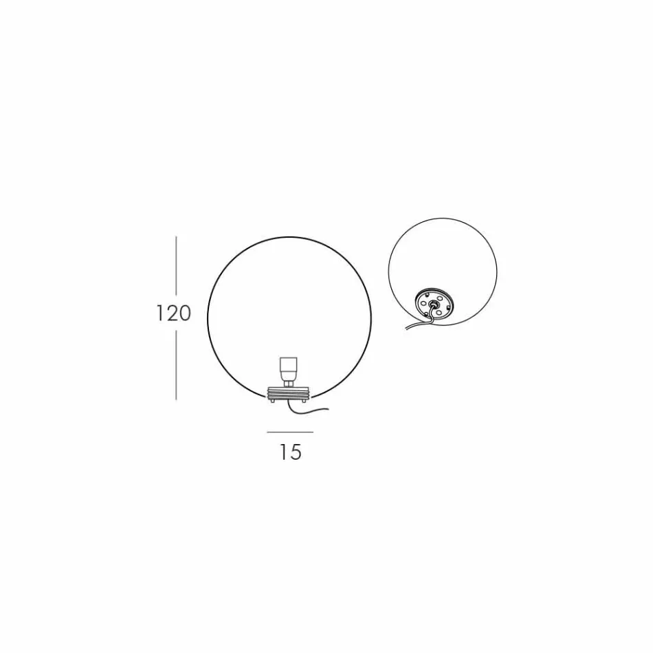 Globe koule / stolní lampa Slide Globo white bright vyrobené v Itálii Viadurini