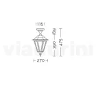 Zahradní stropní svítidlo ze skla a 5 hliníkových povrchů - Pinako Viadurini