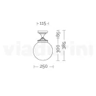 Stropní svítidlo z akrylu a černého hliníku Made in Italy - Trovanero Viadurini