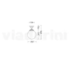 Stropní svítidlo v opálové akrylové a bílé hliníkové struktuře - Trovabianco Viadurini