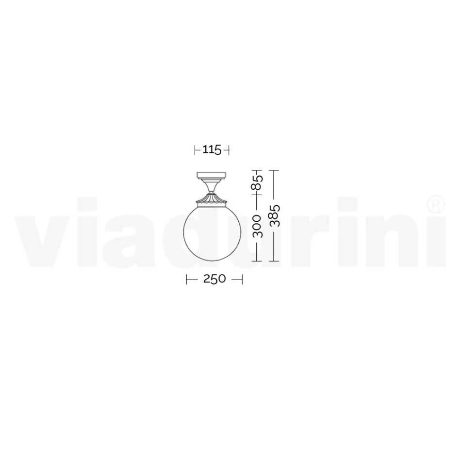 Stropní svítidlo v opálové akrylové a bílé hliníkové struktuře - Trovabianco Viadurini