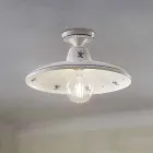 Stropní svítidlo z keramiky a historických ručně malovaných dekorací - Como Viadurini