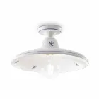 Stropní svítidlo z keramiky a historických ručně malovaných dekorací - Como Viadurini