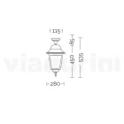 Venkovní stropní svítidlo z hliníku a pískovaného skla - Alchymista Viadurini