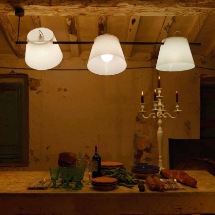 Lampa 3 světla moderní design, L.150xP.32cm, Gemma Viadurini