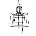 Závěsná lampa 3 světla v bílém nebo přírodním kovovém provedení - stylus Viadurini