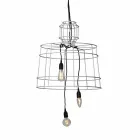 Závěsná lampa 3 světla v bílém nebo přírodním kovovém provedení - stylus Viadurini