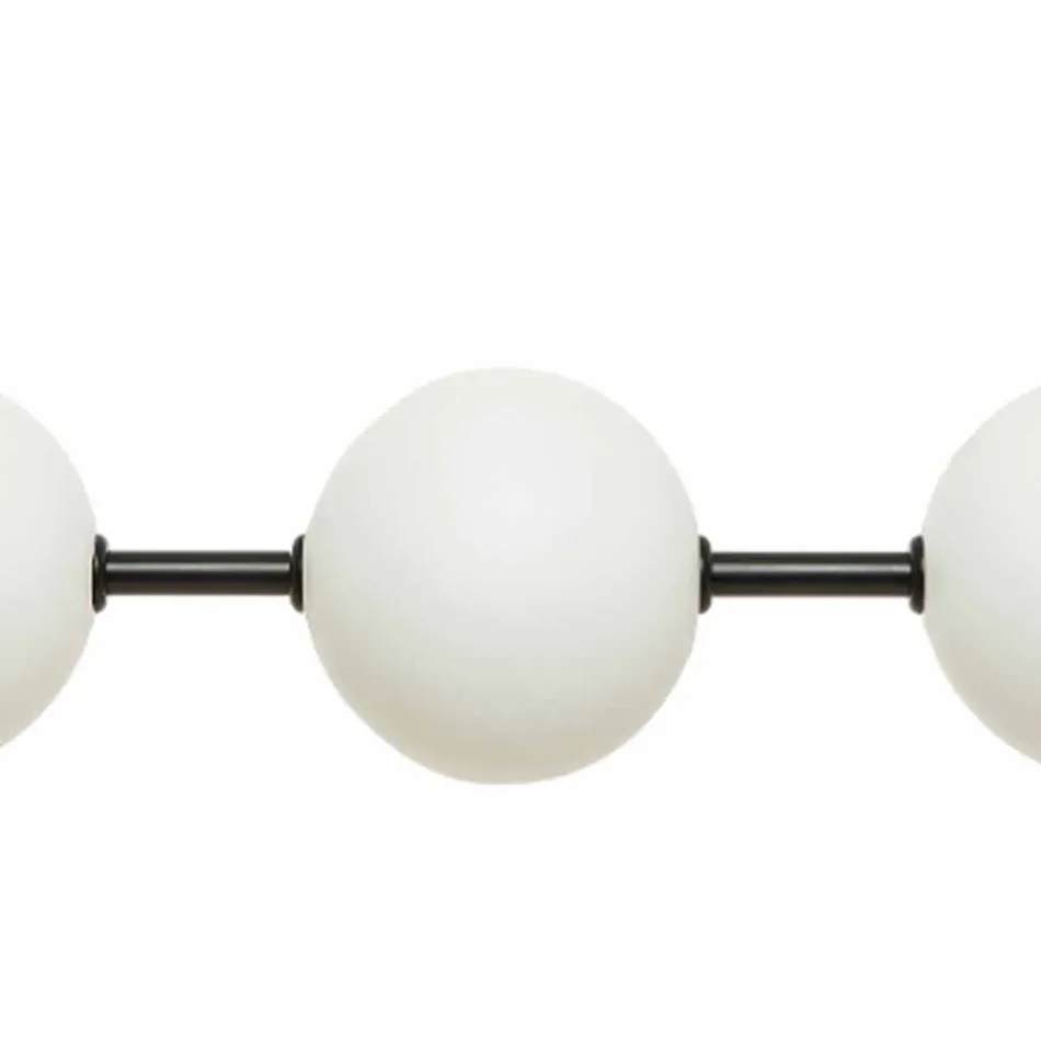 Závěsná lampa 3 světla v mosazi a skle 2 povrchové úpravy - Alma od Il Fanale Viadurini