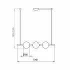 Závěsná lampa 3 světla v mosazi a skle 2 povrchové úpravy - Alma od Il Fanale Viadurini