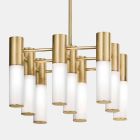 Závěsná lampa 9 světel v mosazném a skleněném designu - Etoile od Il Fanale Viadurini
