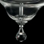 Závěsná lampa 3 světla sklo a Cristallo Ivy, made in Italy Viadurini