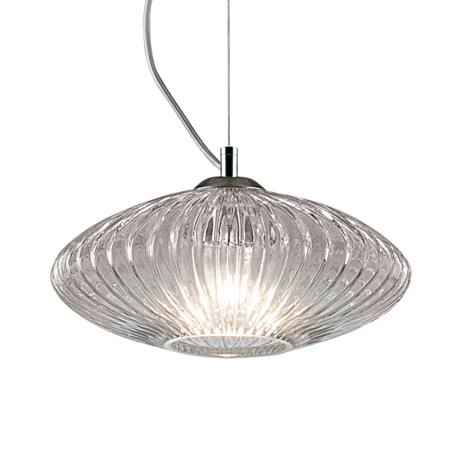 Ručně vyráběná závěsná lampa z foukaného skla v Benátkách - Dafne Viadurini