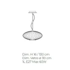 Ručně vyráběná závěsná lampa z foukaného skla v Benátkách - Dafne Viadurini