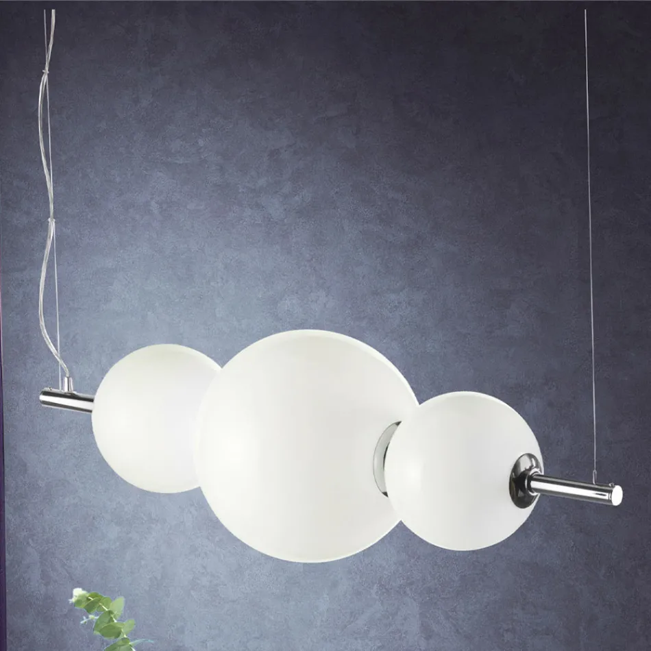 Ručně vyráběné závěsné svítidlo z vrstveného benátského skla - Jupiter Viadurini