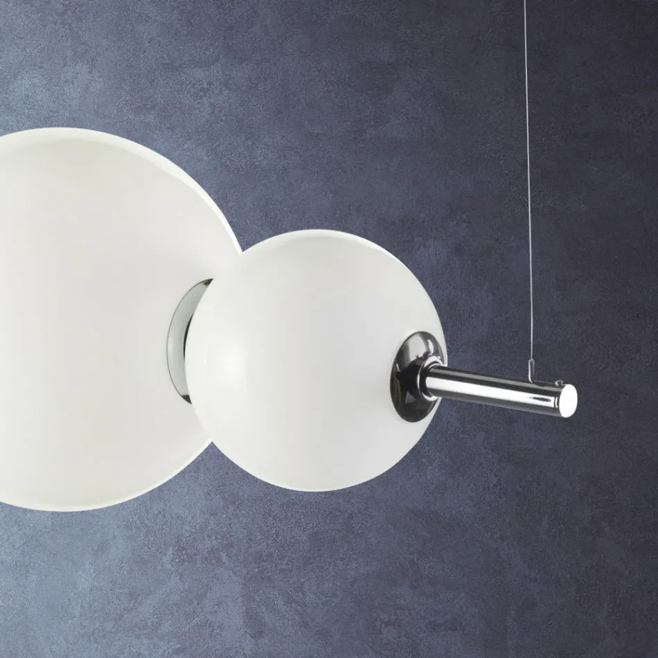 Ručně vyráběné závěsné svítidlo z vrstveného benátského skla - Jupiter Viadurini