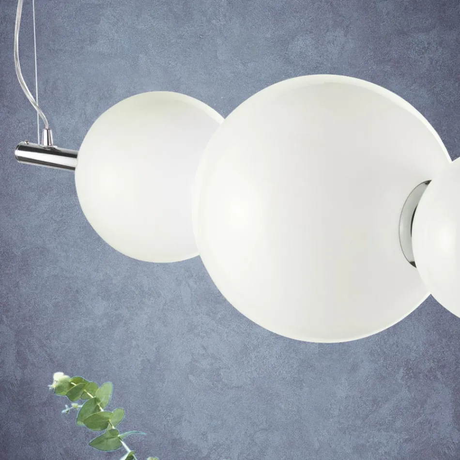 Ručně vyráběné závěsné svítidlo z vrstveného benátského skla - Jupiter Viadurini