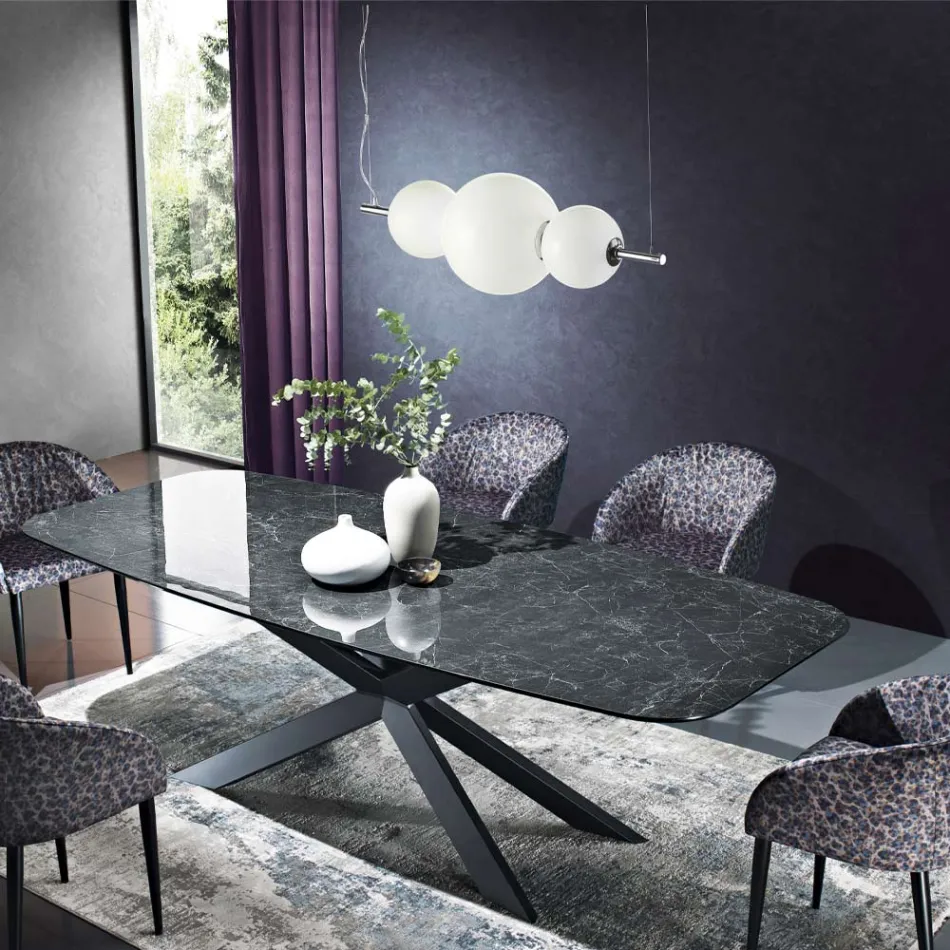 Ručně vyráběné závěsné svítidlo z vrstveného benátského skla - Jupiter Viadurini