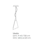 Ručně vyráběná závěsná lampa z benátského foukaného skla - Chrystal Viadurini