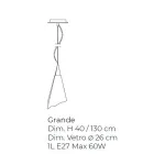 Ručně vyráběná závěsná lampa z benátského foukaného skla - Chrystal Viadurini