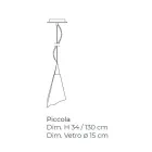 Ručně vyráběná závěsná lampa z benátského foukaného skla - Chrystal Viadurini