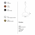 závěsné svítidlo ve dvoubarevném Ø40x H20x L.cavo100cm oceli Light Viadurini