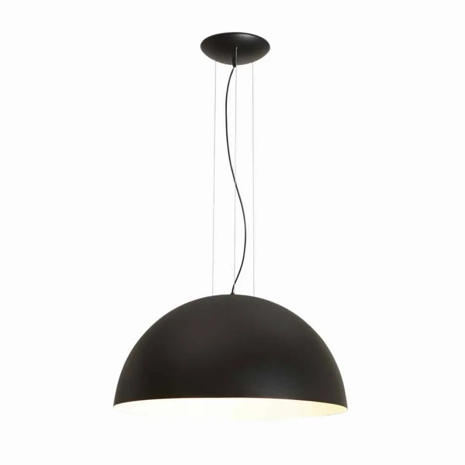 Lampa bicolor suspenze ocel, Ø50xh.25xL.cavo100cm, Milosti Viadurini