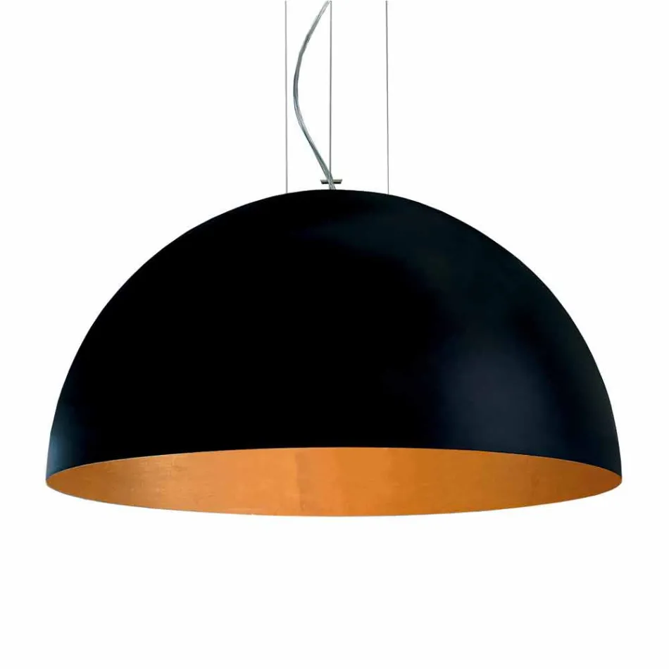 Lampa bicolor suspenze ocel, Ø60xh.30xL.cavo100cm, Tara Viadurini