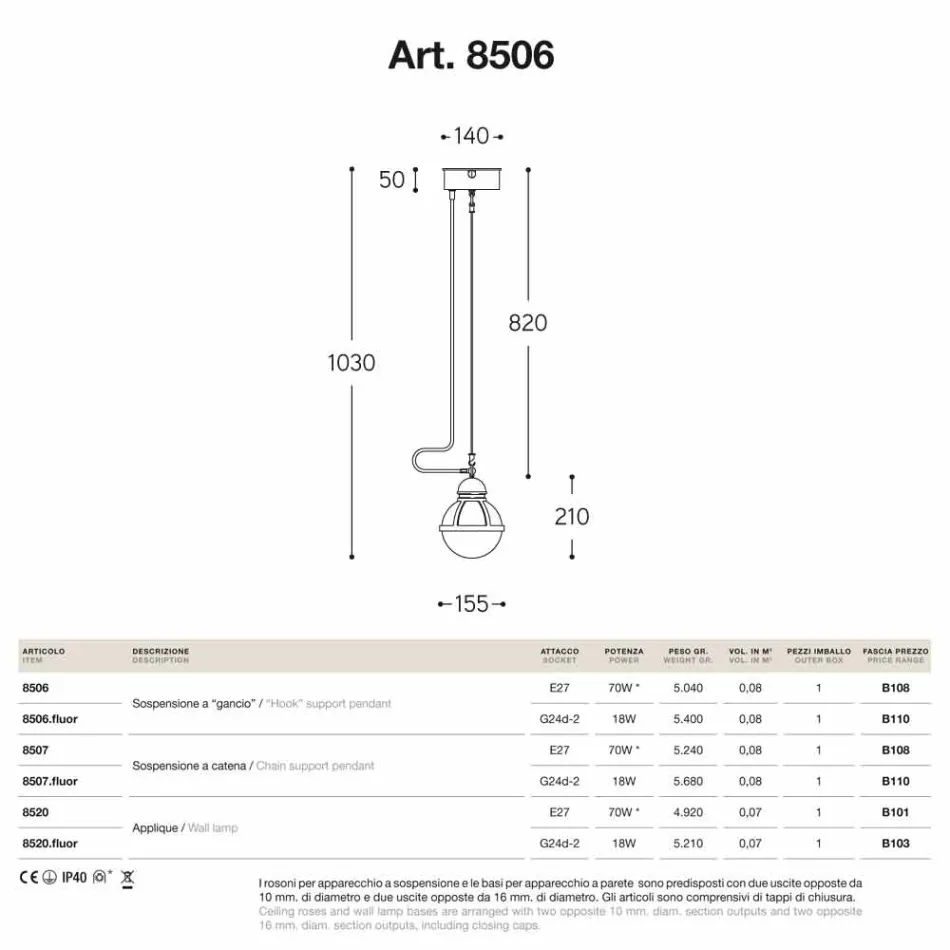Závěsné svítidlo lemů mosazi a bílé sklo Viadurini