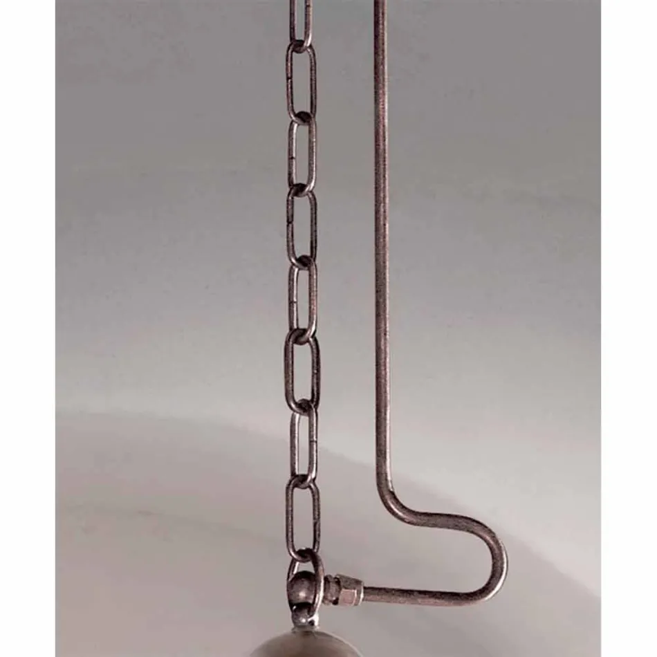 Závěsné svítidlo lemů mosazi a bílé sklo Viadurini