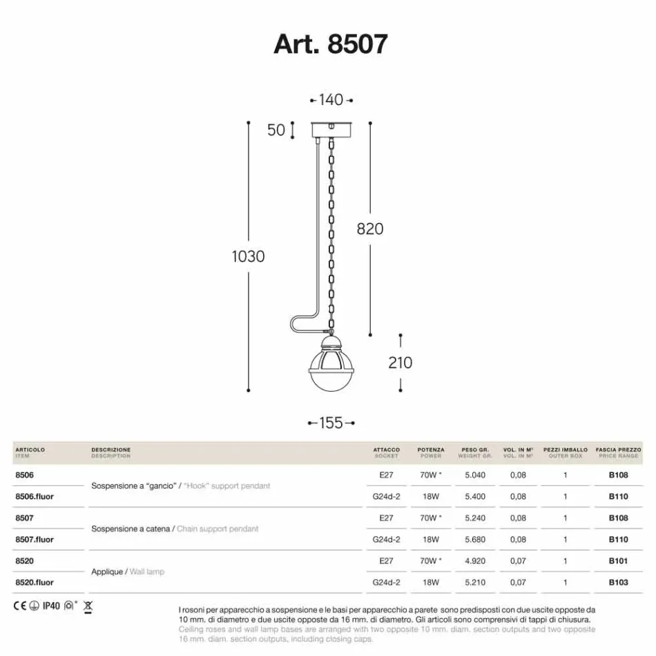 Závěsné svítidlo lemů mosazi a bílé sklo Viadurini