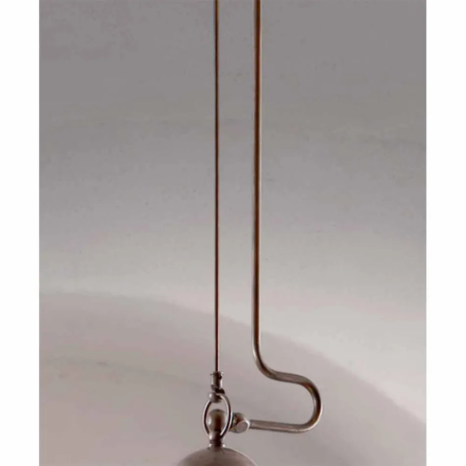 Závěsné svítidlo lemů mosazi a bílé sklo Viadurini