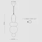 Závěsné svítidlo se 3 prvky různých tvarů Made in Italy - Bumbum Viadurini