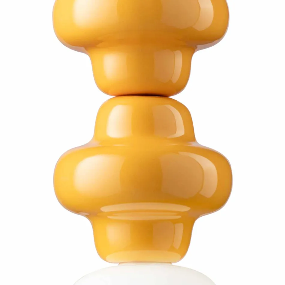 Závěsné svítidlo se 4 prvky z keramiky a skla Made in Italy - Capocabana Viadurini