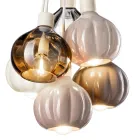 Závěsné svítidlo se 6 prvky z keramiky a skla Made in Italy - Afoxe Viadurini