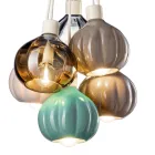 Závěsné svítidlo se 6 prvky z keramiky a skla Made in Italy - Afoxe Viadurini