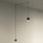 Závěsná lampa s válcovými skleněnými canneté Vyrobeno v Itálii - Oris Viadurini