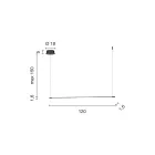 Závěsná lampa s LED světlem a délkově nastavitelnými kabely - oranžová Viadurini