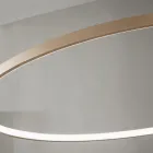 Závěsné svítidlo s horizontálním kulatým LED světlem v kovu - Mulberry Viadurini