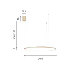 Závěsné svítidlo s horizontálním kulatým LED světlem v kovu - Mulberry Viadurini