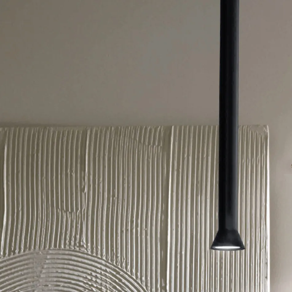 Závěsné svítidlo s kovovým rámem a nastavitelnými kabely - Bříza Viadurini