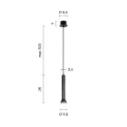 Závěsné svítidlo s kovovým rámem a nastavitelnými kabely - Bříza Viadurini