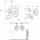 Závěsná lampa s lesklou kovovou strukturou vyrobená v Itálii - Donatina Viadurini