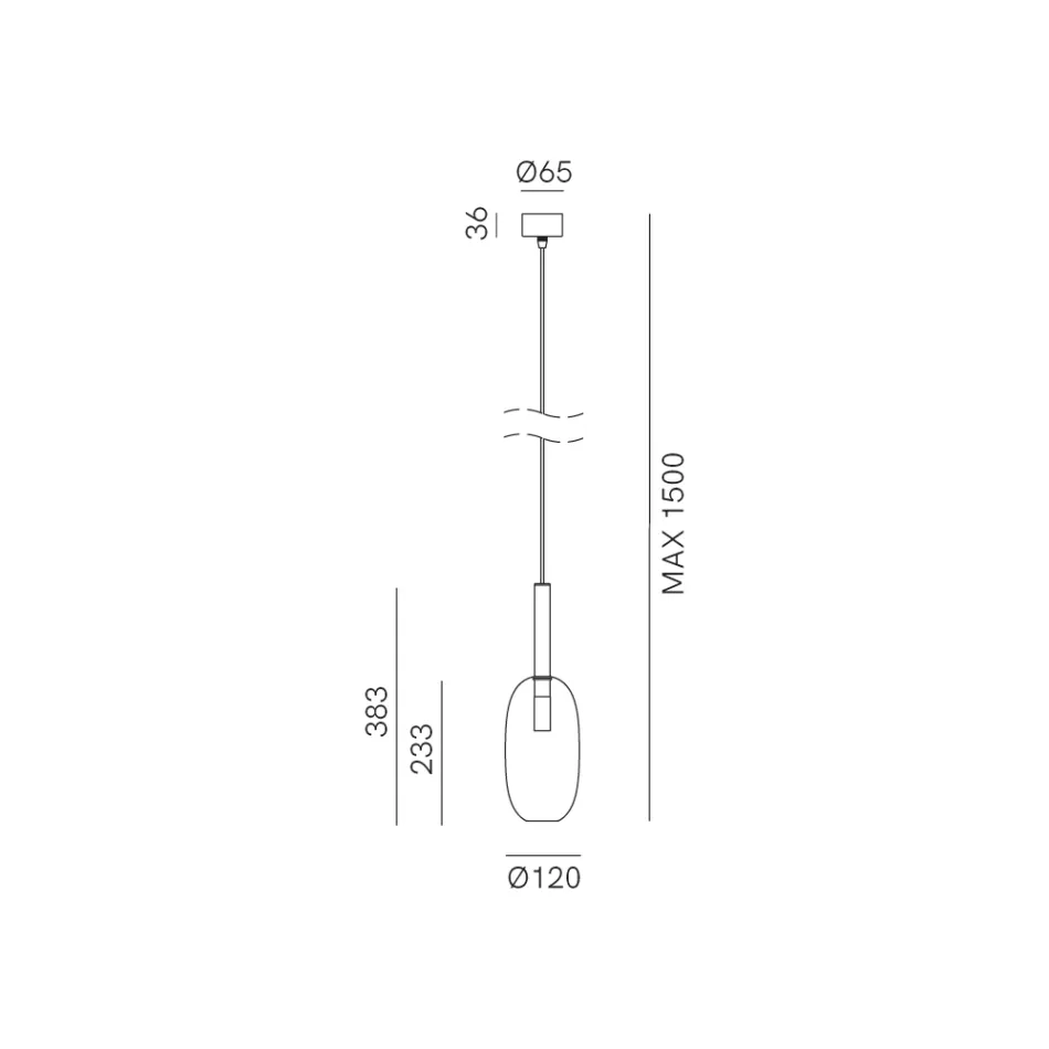 Závěsné svítidlo se sklem v různých tvarech Made in Italy - Sintonia Viadurini