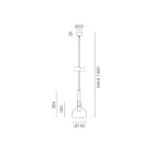 Závěsné svítidlo se sklem v různých tvarech Made in Italy - Sintonia Viadurini