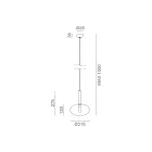 Závěsné svítidlo se sklem v různých tvarech Made in Italy - Sintonia Viadurini