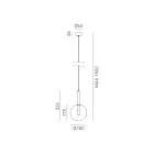 Závěsné svítidlo se sklem v různých tvarech Made in Italy - Sintonia Viadurini